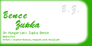 bence zupka business card